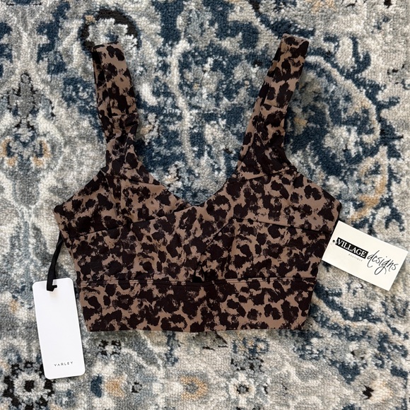Varley Other - Varley Leopard Print Crop Top in Brown